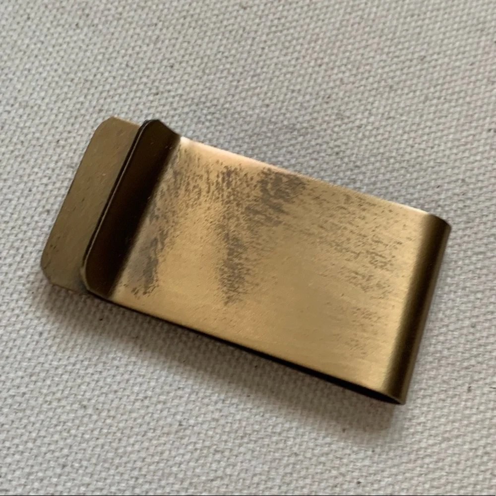 Vintage Brass Money Clip Car Antiqued Natural Valentine’s Metal Gift for Him